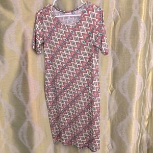 LuLaRoe Julia Dress Colorful Casual and Comfortable Buy More/Save More Sz Medium